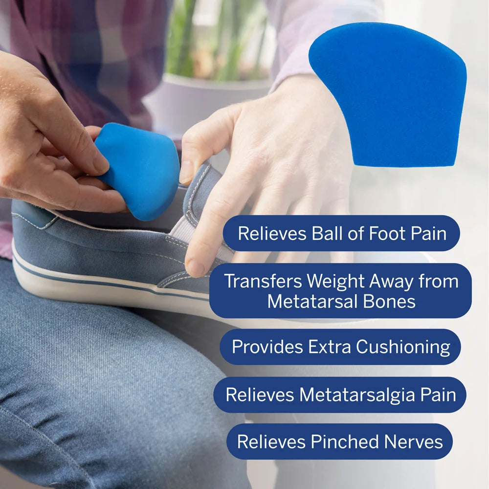 PowerStep Metatarsal Relief Pads – Adhesive Ball-of-Foot Cushions, 1 Pair