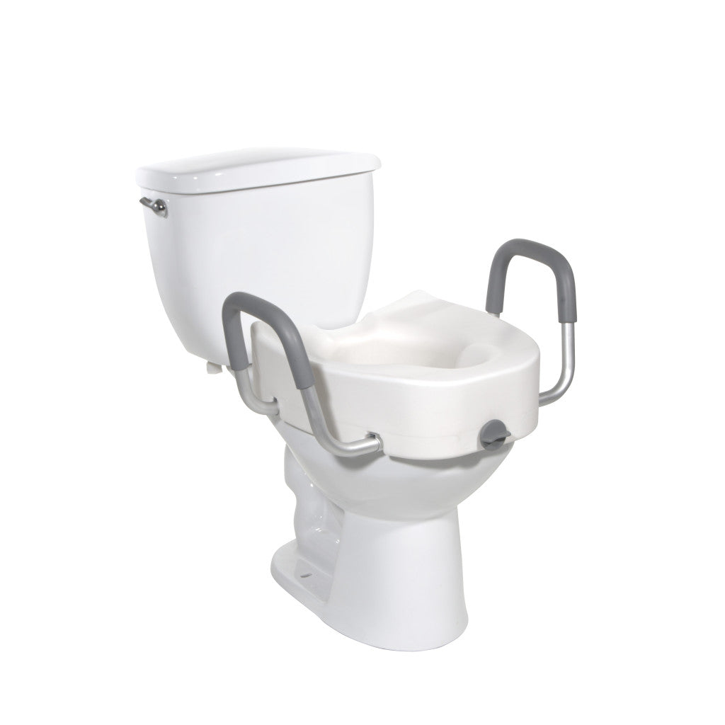 Drive | Elongated Toilet Seat with Lock and Handles