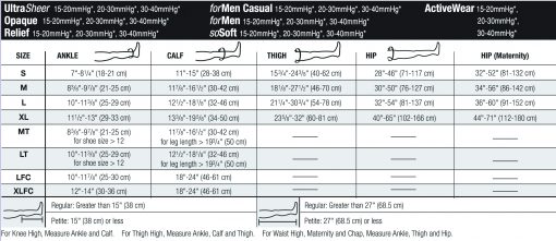 JOBST Opaque Thigh High 15-20 mmHg