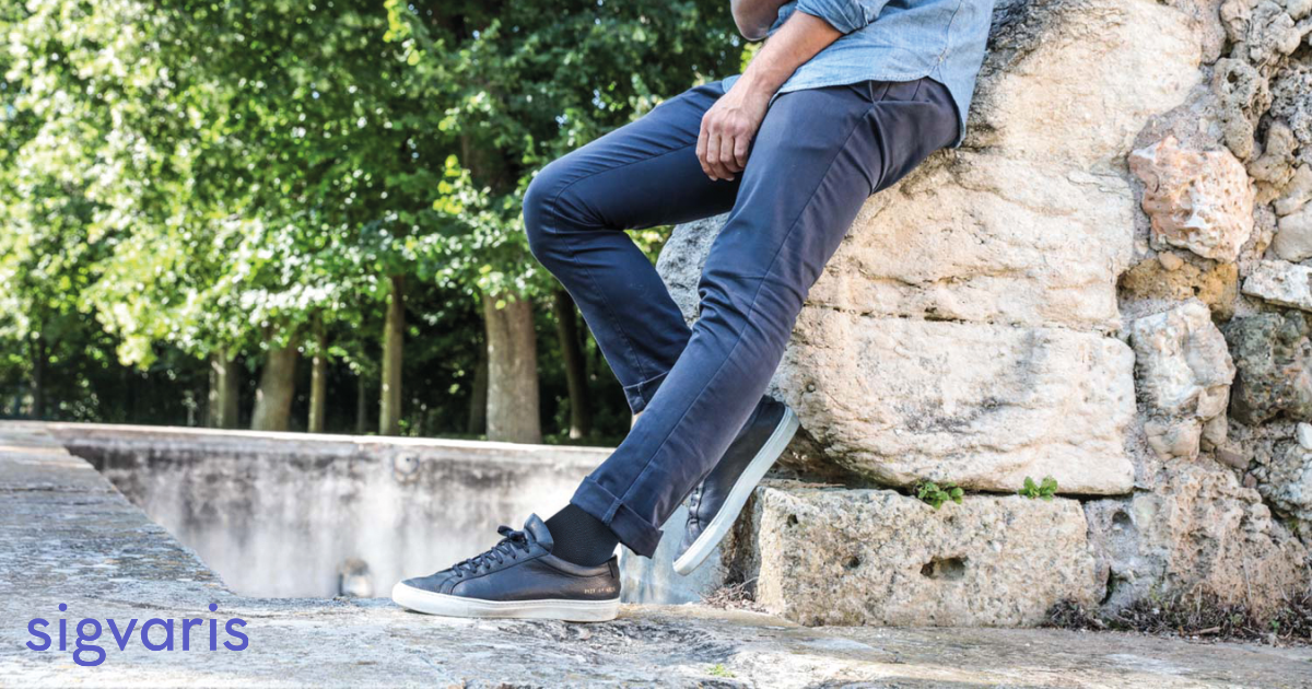 Sigvaris (15-20mmHg) | Men's Sea Island Cotton (Knee-High)