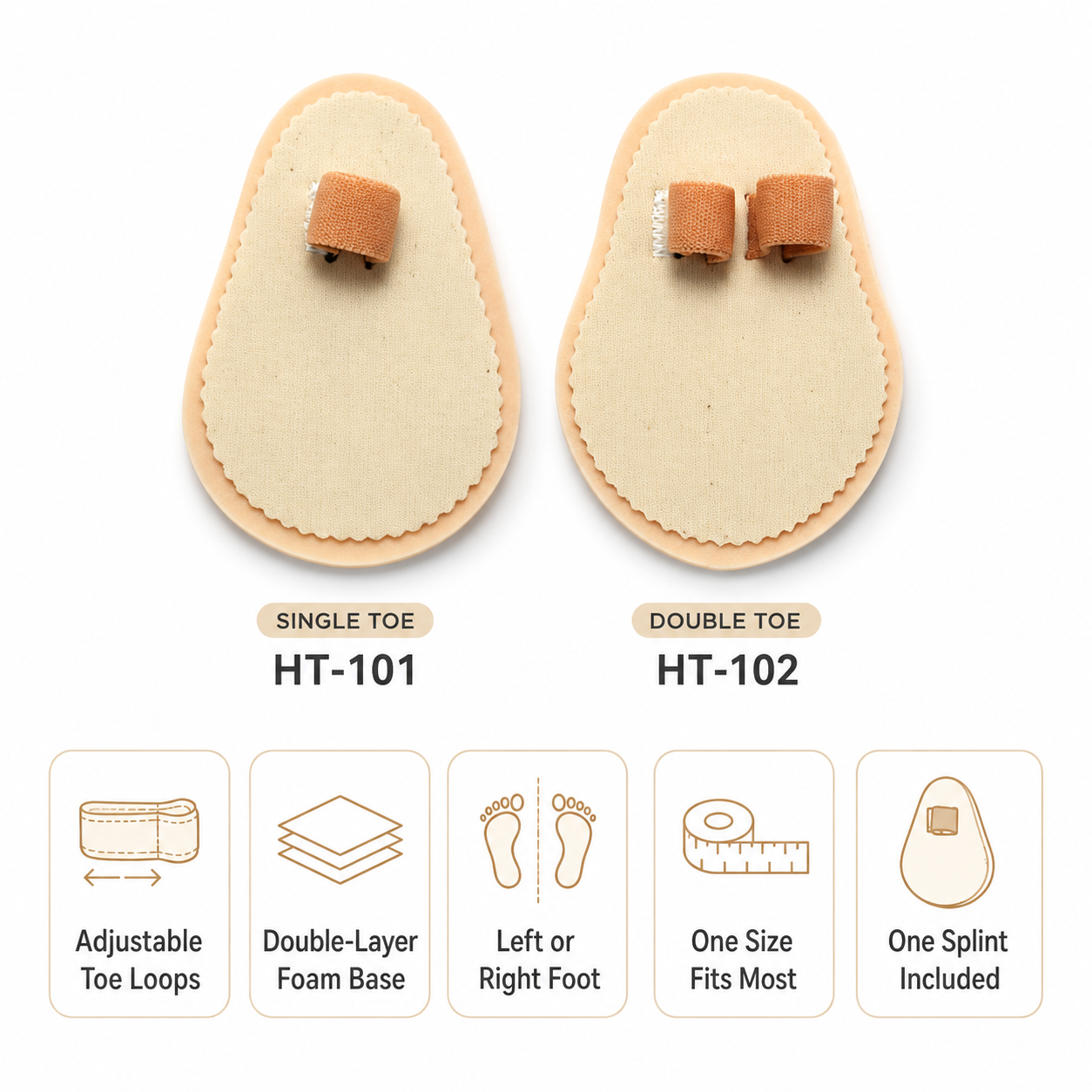 Hammer Toe Straightener Splint – Single or Double Toe