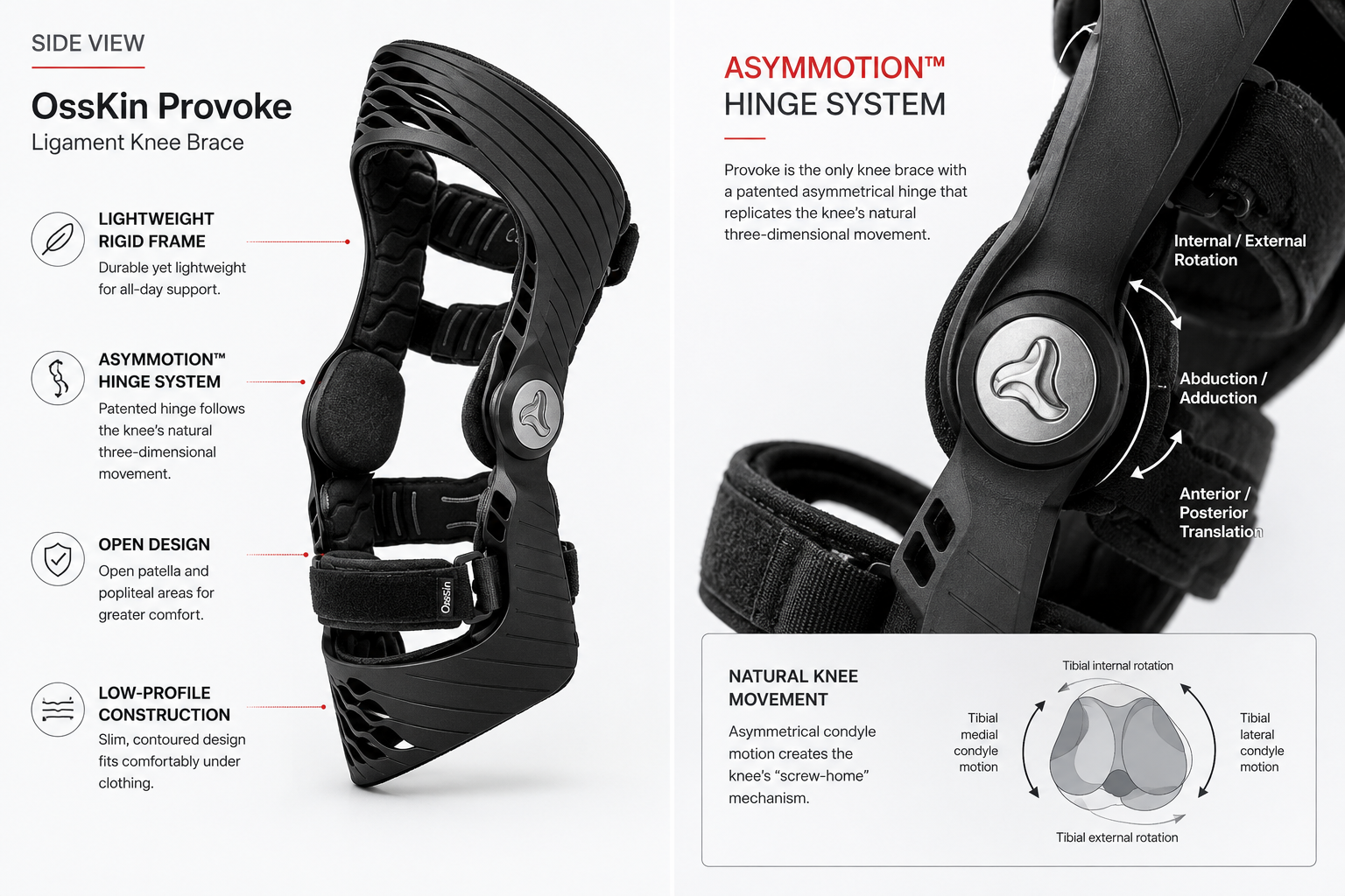 OssKin Provoke™ Ligament Knee Brace