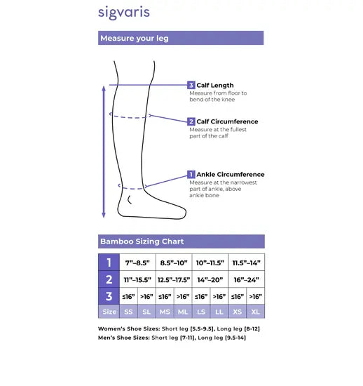 Sigvaris® Bamboo Knee High Women's Compression Socks | 20–30 mmHg | Ultra-Soft Bamboo Comfort