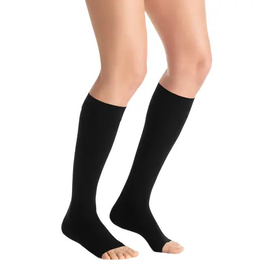Sigvaris (20-30mmHg) | Women's Soft Opaque (Open-Toe, Knee-High)