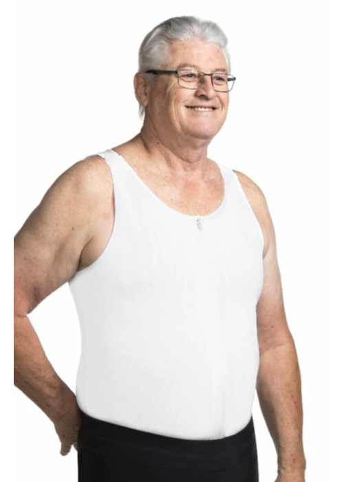 Wear Ease | Men's Torso Compression Vest White