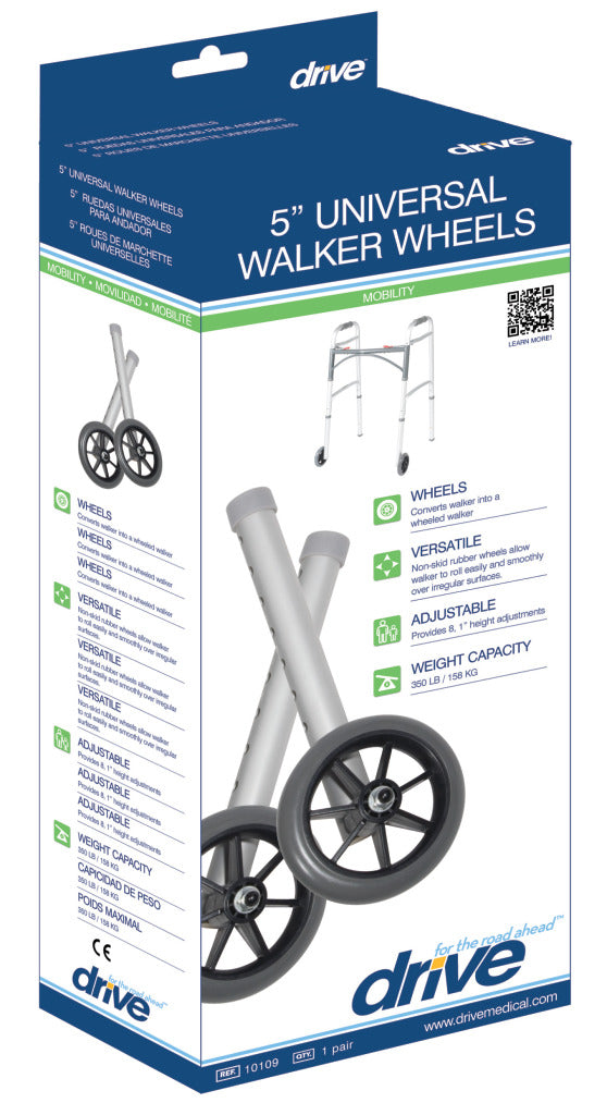 5" Universal Walker Wheels