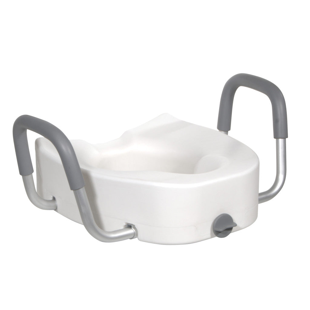 Drive | Elongated Toilet Seat with Lock and Handles