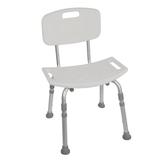 Drive | (RTL) Aluminum Bath Bench with Back