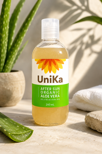 UniKa Organic After Sun Aloe Vera Gel – 96% Organic | 240mL