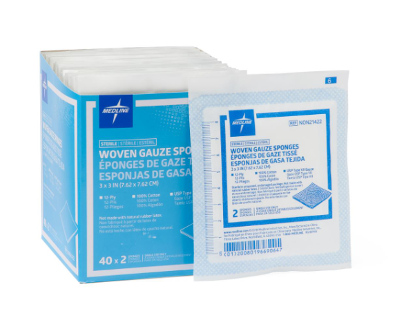 Medline | Sterile Gauze Sponges 3x3"
