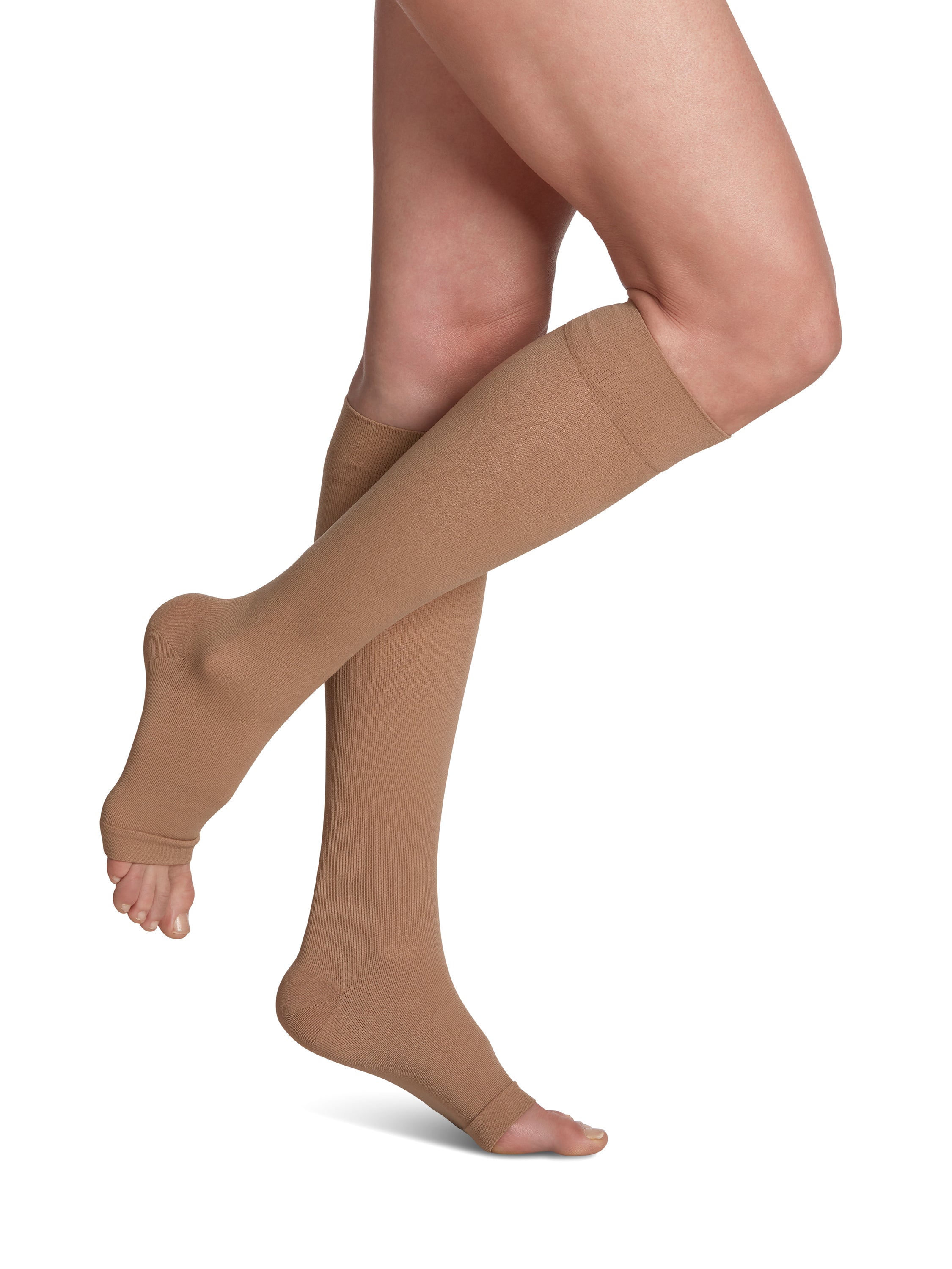 Sigvaris (20-30mmHg) | Cotton (Open-Toe, Knee-High)
