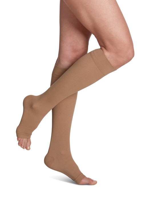 Sigvaris (20-30mmHg) | Cotton (Open Toe, Knee-High)