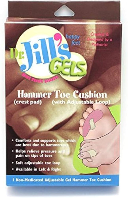 Dr. Jill’s Gel Toe Spreader with Loop - Toe Alignment and Hammer-Toe Cushion, 2-Pack