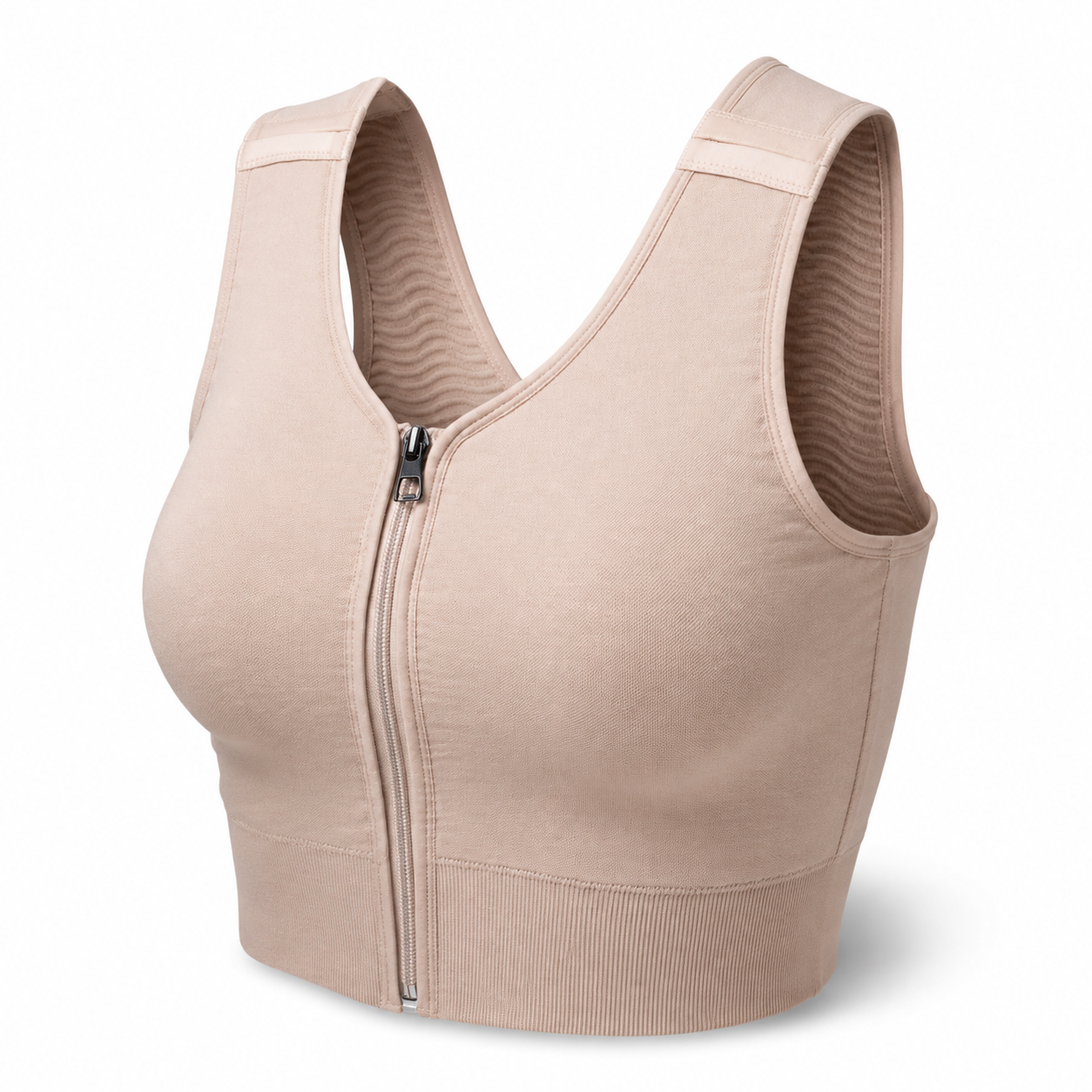 Wear Ease | Karena Vest – Textured Gradient Compression 20-30mmHg with Front Zipper