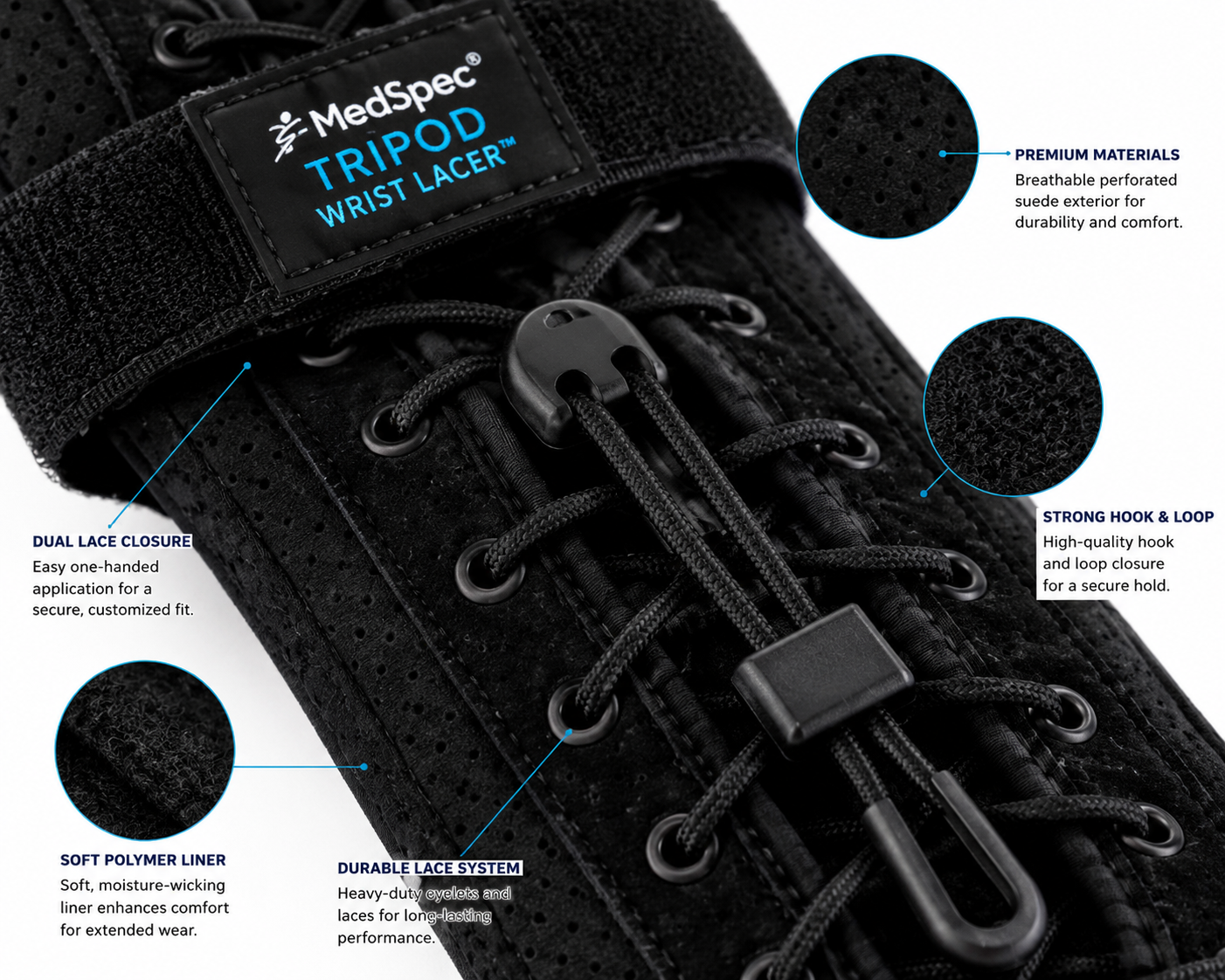 MedSpec® Tripod™ Wrist Lacer™ Wrist Support