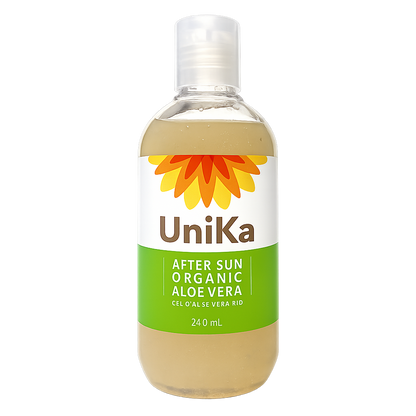 UniKa Organic After Sun Aloe Vera Gel – 96% Organic | 240mL