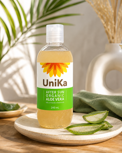 UniKa Organic After Sun Aloe Vera Gel – 96% Organic | 240mL