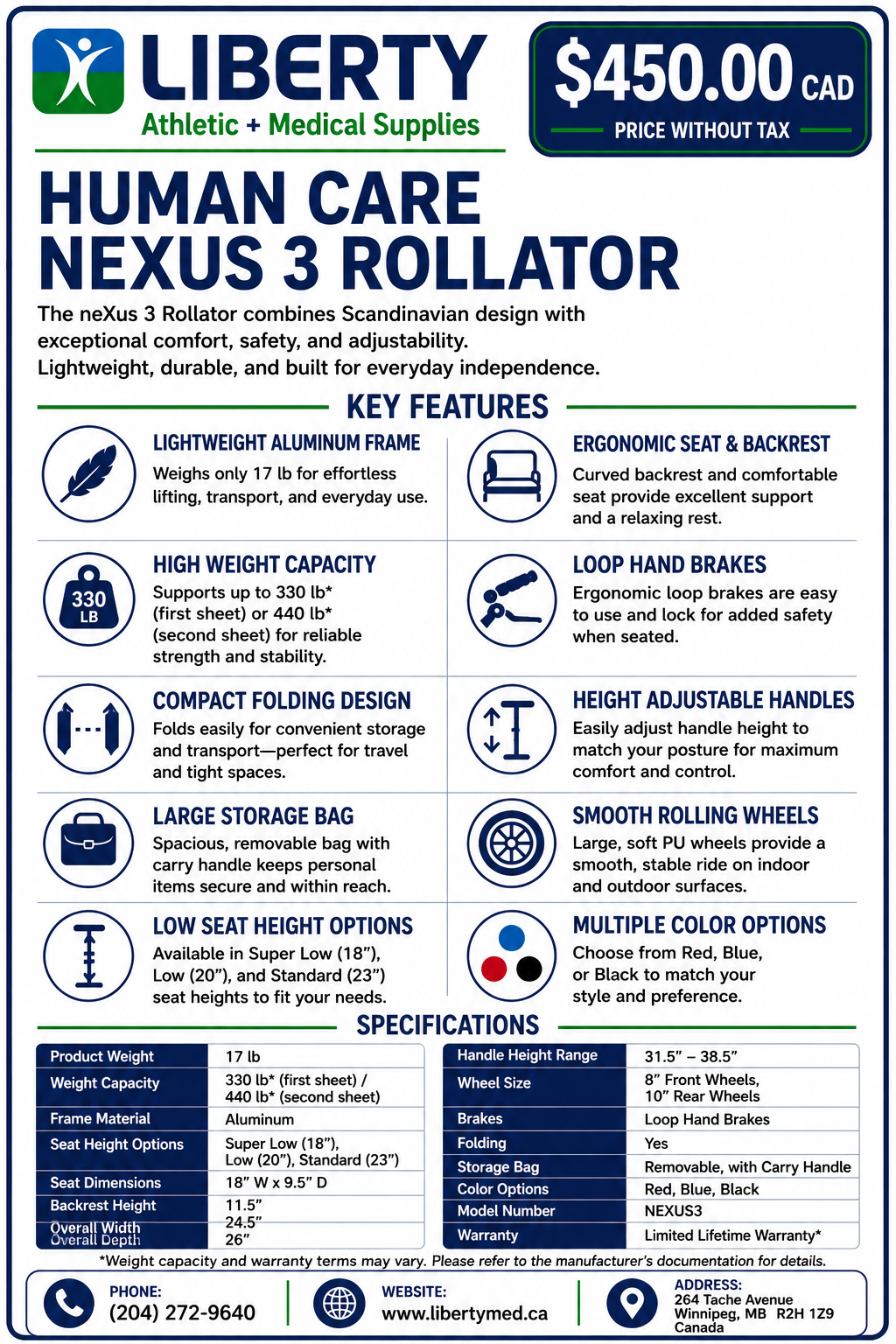 Human Care | Nexus 3 Rollator