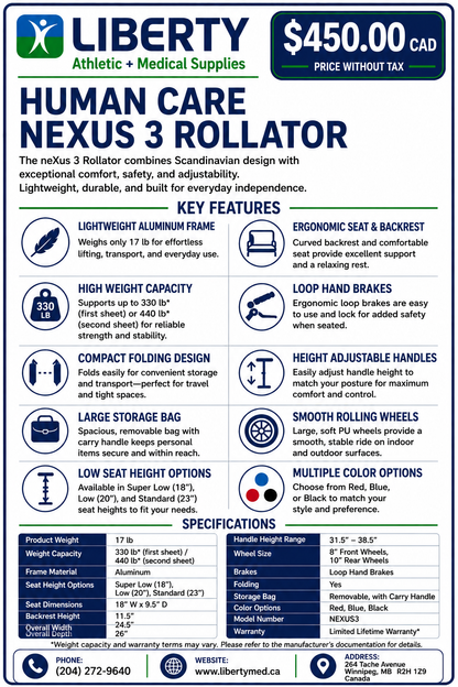 Human Care | Nexus 3 Rollator