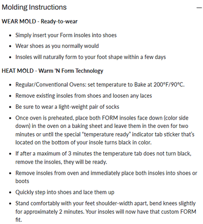 FORM | Memory Foam Insoles