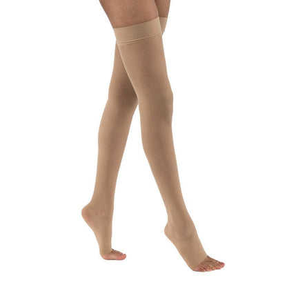 JOBST UltraSheer Thigh High Dot Band Stockings, Open Toe