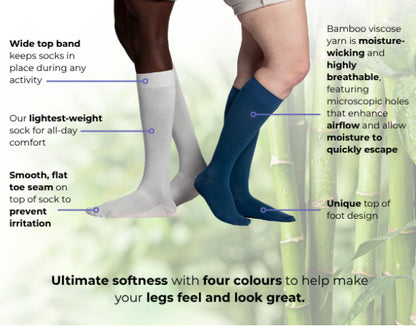 Sigvaris® Bamboo Knee High Women's Compression Socks | 20–30 mmHg | Ultra-Soft Bamboo Comfort