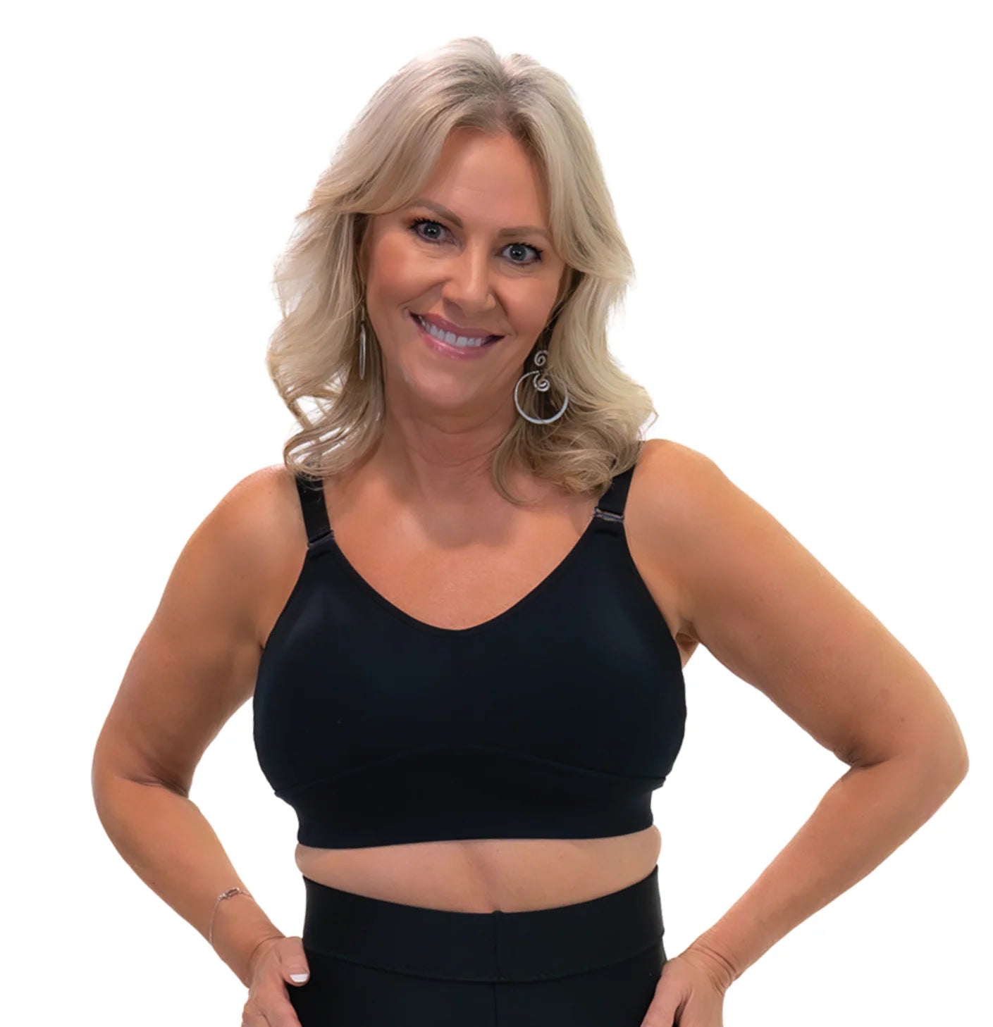 Wear Ease | Best Bra Compression Bra 20-30mmHg  –Style 775 Pocketed Textured Compression Bra with RhythmicWav™ Fabric