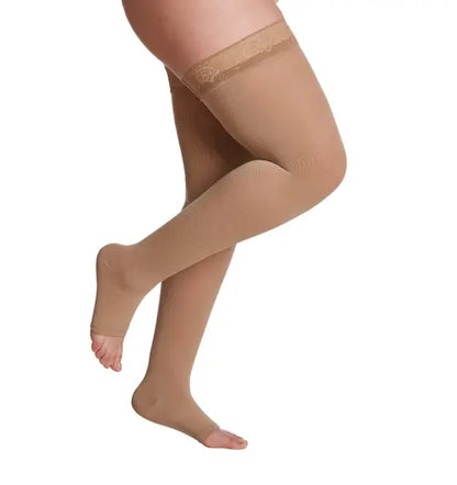 Sigvaris (20-30mmHg) | Unisex Opaque (Thigh-High, Open-Toe)